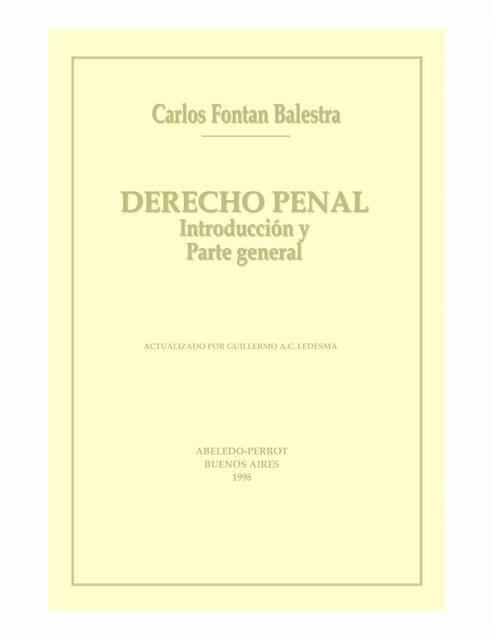 Derecho Penal Introducci N Y Parte General Meta Udocz