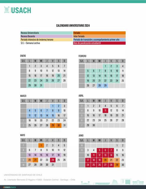 Calendario Universitario Actualizado Osvaldo Baeza Rojas UDocz