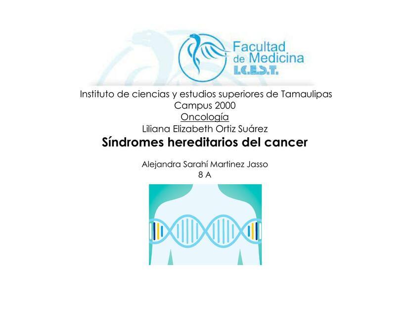 Síndrome hereditario del cancer Malteada 2002 uDocz