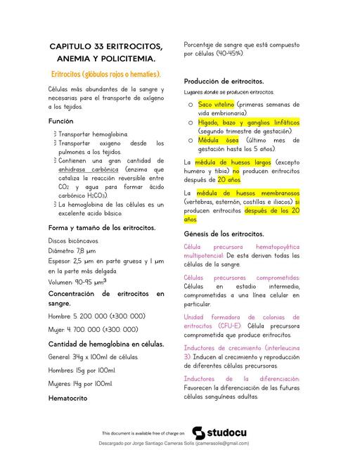 Flashcards de Eritrocitos anemia y policitemia Por Hernández Méndez