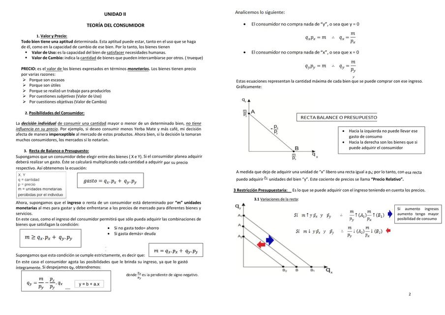 Teoria Del Consumidor U2 Milagros Herrera UDocz