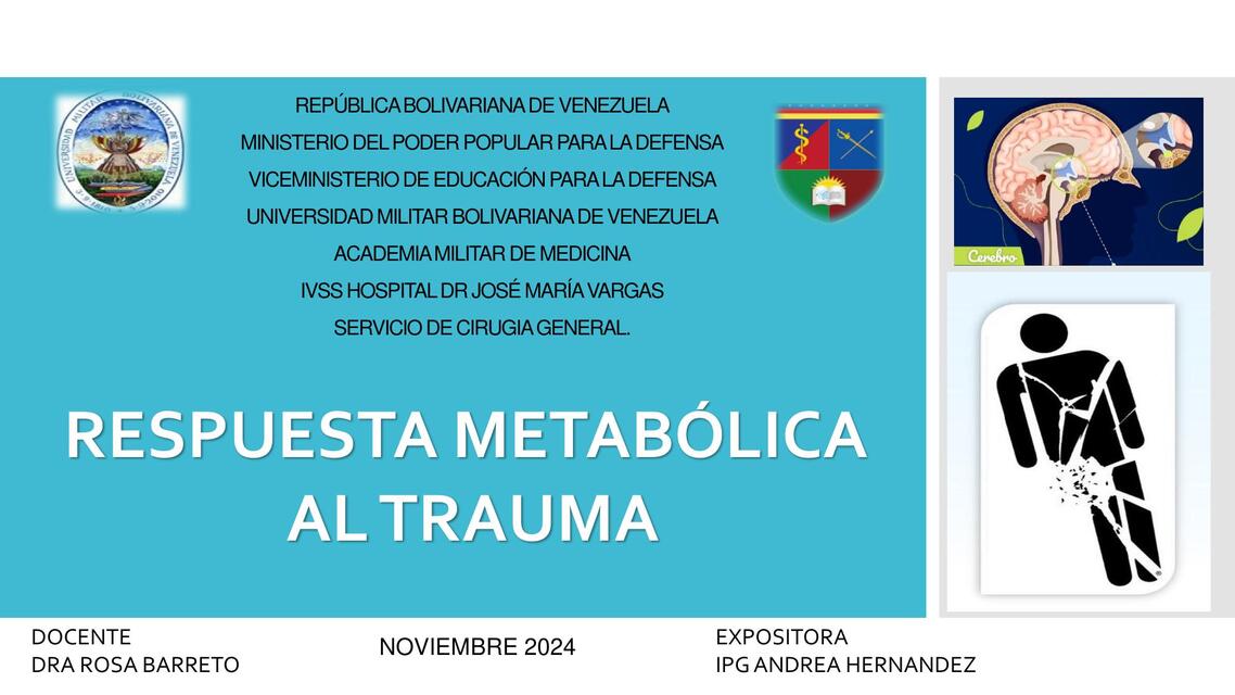 Respuesta Metabolica Al Trauma Andrea Udocz