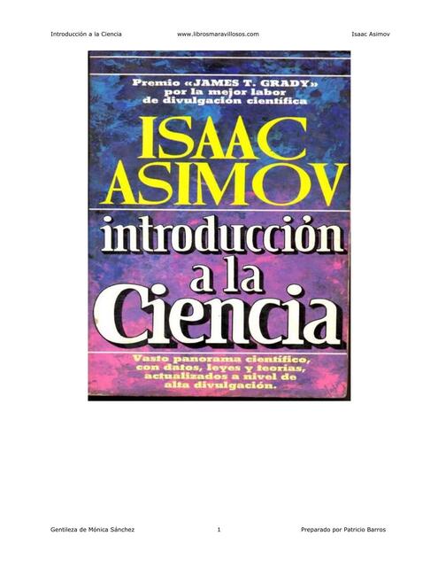 Introduccion A La Ciencia Isaac Asimov Felipe Tapia UDocz