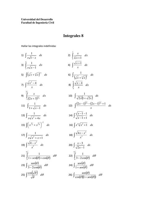 Integrales Indefinidas Rvinsh Shcn UDocz