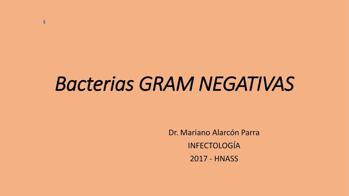 Generalidad Sobre Bacterias Gram Negativas Ahmed Casana Udocz