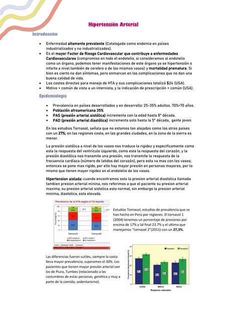 Resúmenes de Clasificación hipertensión arterial Descarga apuntes de