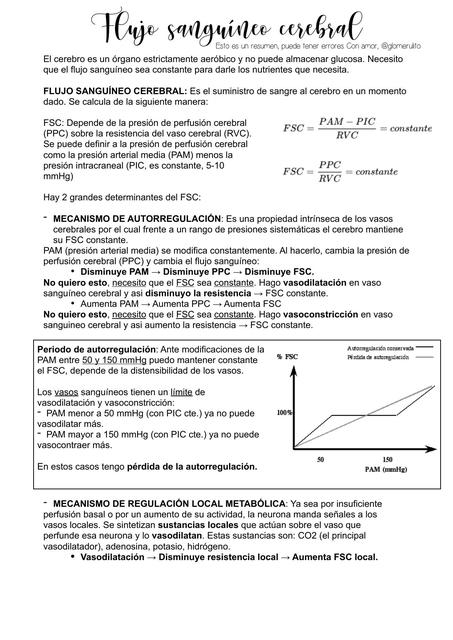 Flujo Sanguíneo Cerebral y presión intracraneal uDocz creators uDocz