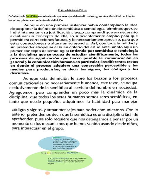 El Signo Triádico de Peirce Ulises Ramses Oyarzo uDocz