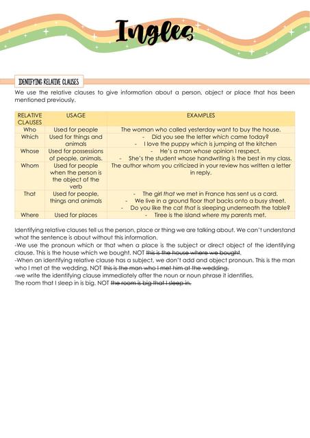 Identifying Relative Clauses Valentina Vargas UDocz