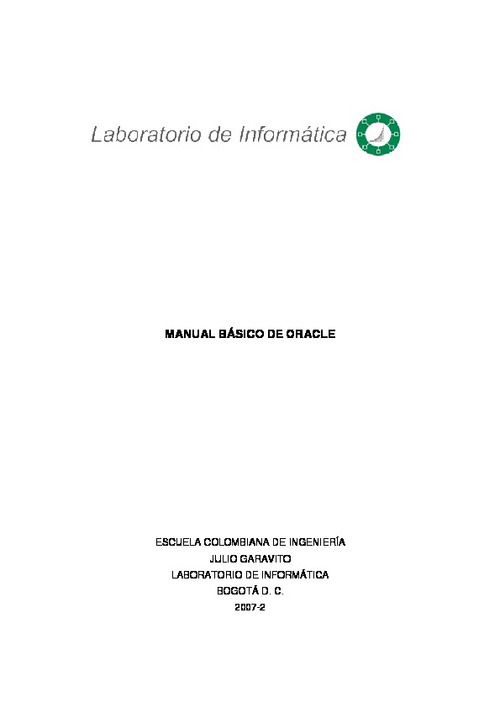 Manual B Sico De Oracle Ana Estela Tapia Angulo Udocz