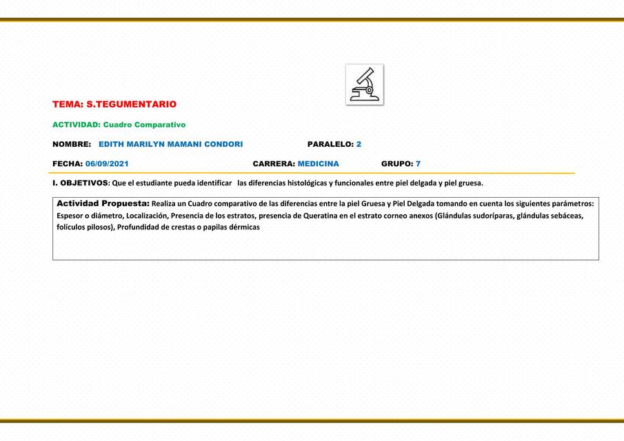 Cuestionario De Sistema Tegumentario Marilyn Mari UDocz