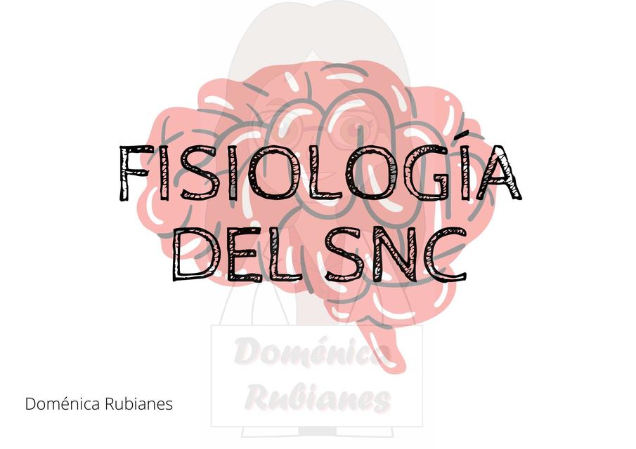 Fisiología del SNC Doménica Rubianes uDocz