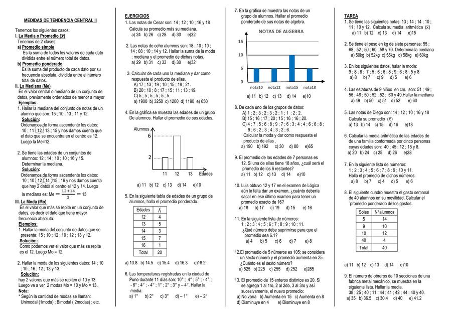 Medidas De Tendencia Central II Patricia Del Carpio UDocz