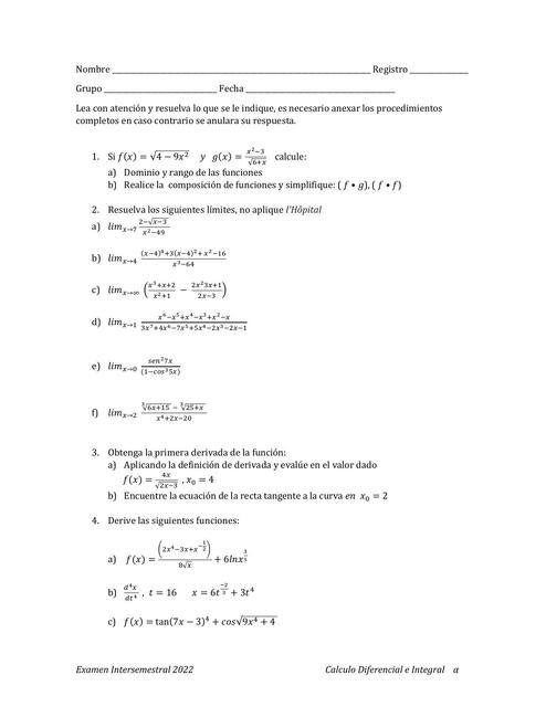 Examen Cálculo Kingtan uDocz