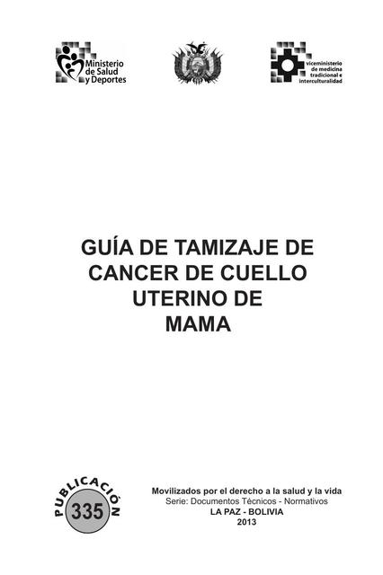 Guía de Tamizaje de Cáncer de Cuello Uterino de Mama romeo peres uDocz