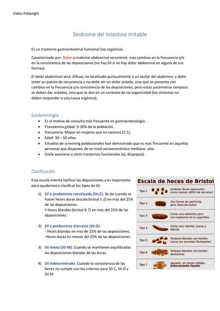 S Ndrome Del Intestino Irritable Resumenes Medicina Udocz