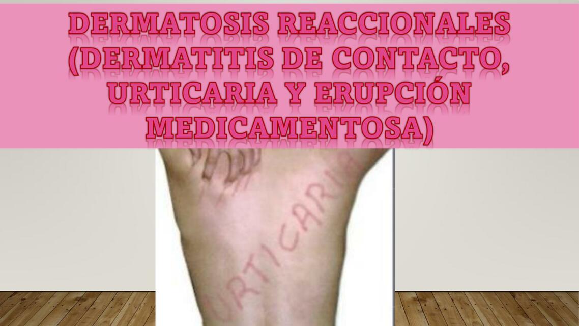 Dermatosis Reaccionales Giz Arandia Udocz