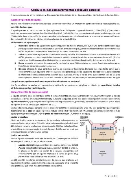 Fisio Compartimientos Líquidos Ana Enrique uDocz