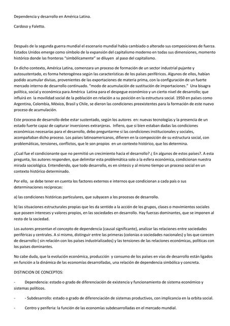 Dependencia y desarrollo en América Latina Todo de Comunicación