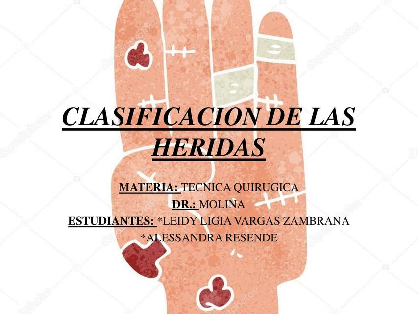 Resúmenes de Clasificación de heridas Descarga apuntes de