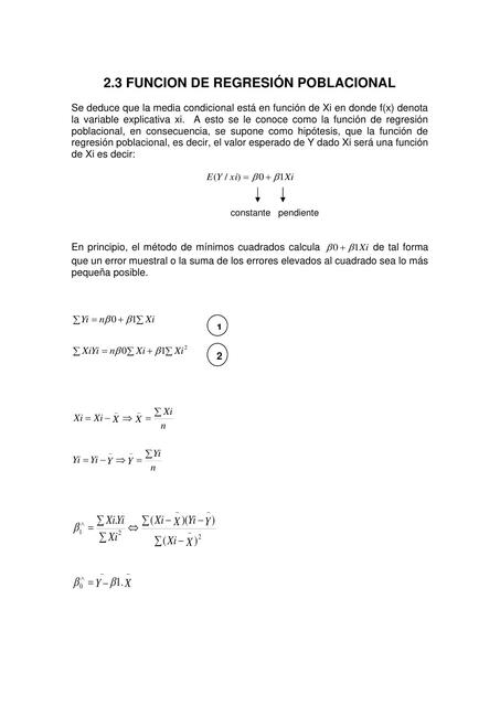 Función de Regresión Poblacional Pruebas Queen bee uDocz