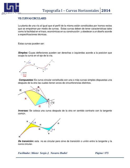 Curvas Horizontales Topografia Apuntes De Ingenieria Civil Udocz