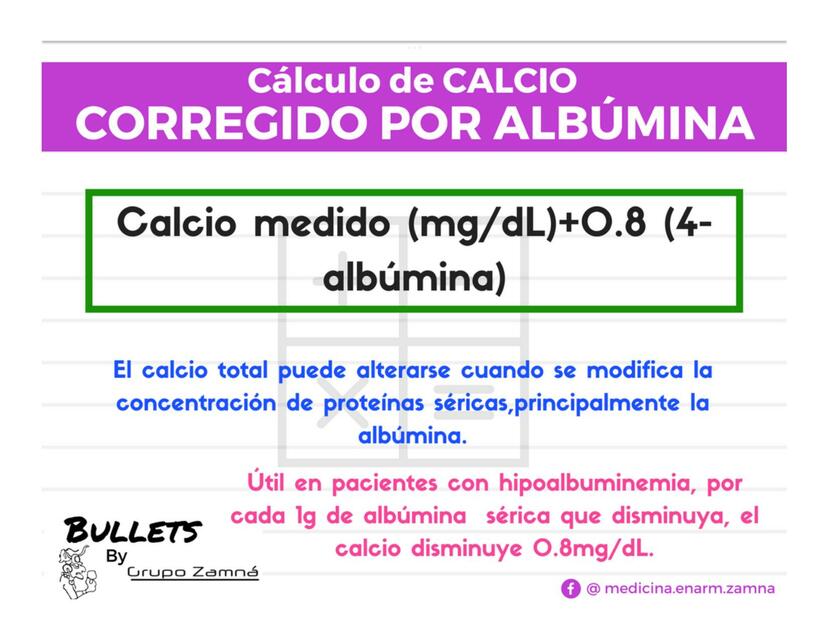 Calculo De Calcio Udocz