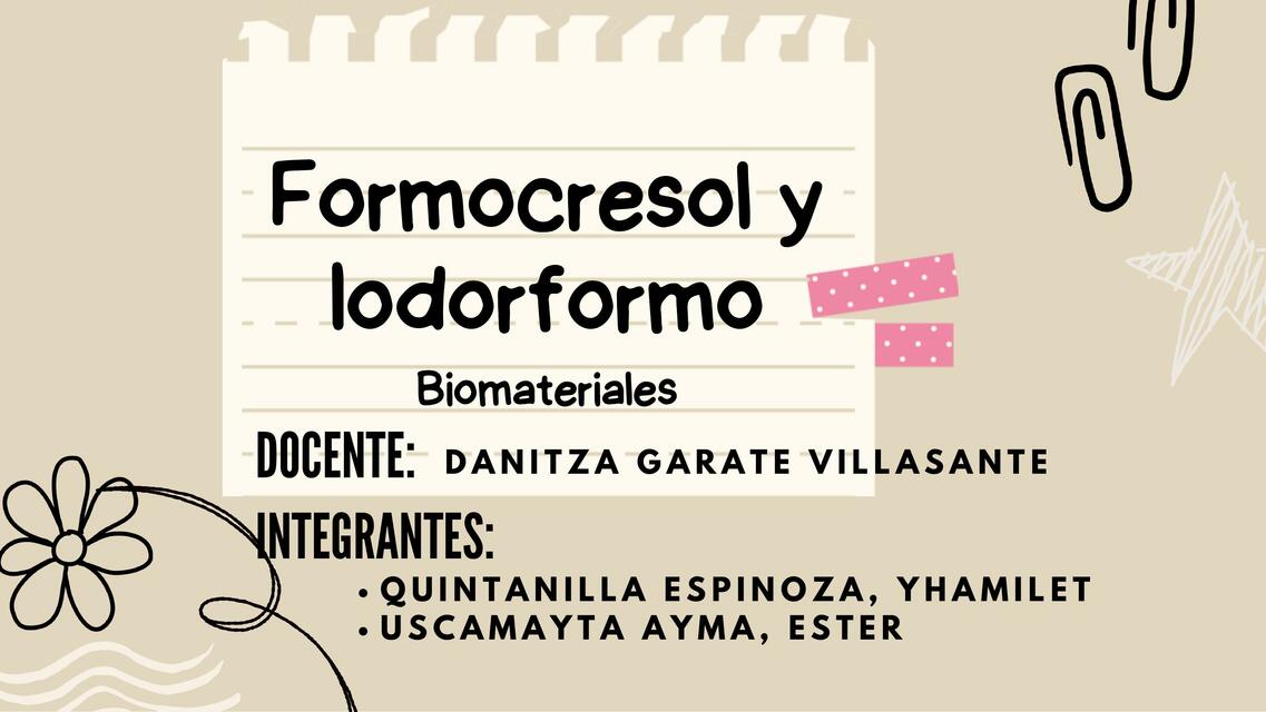 Formocresol Y Iodorformo YADIRA USCAMAYTA UDocz