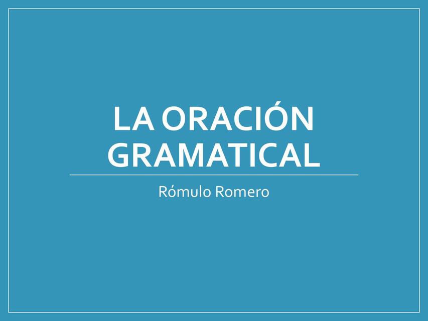 Oraci N Gramatical Study Ingenieros Udocz