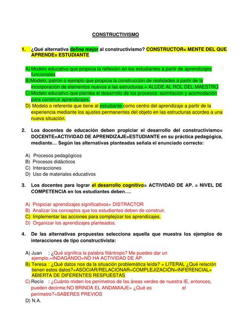 Constructivismo Aprendo En Casa Material Diario Para Docentes Udocz