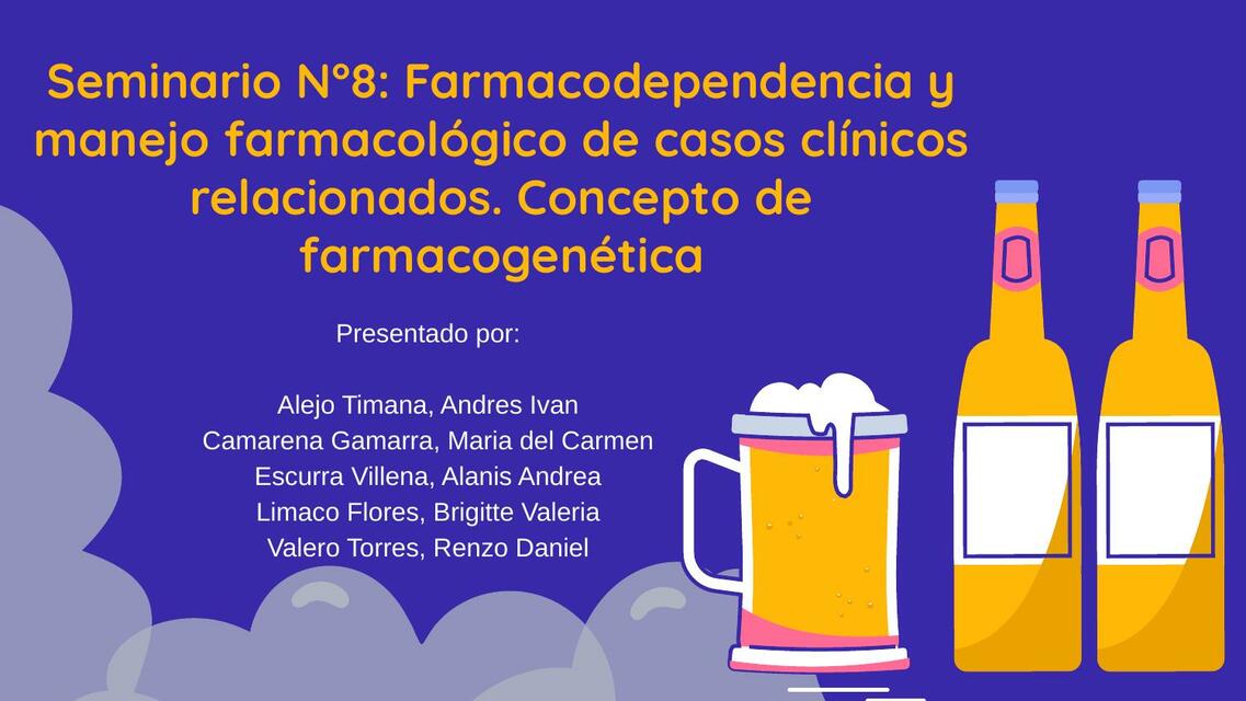 Farmacodependencia y Manejo Farmacológico de Casos Clínicos