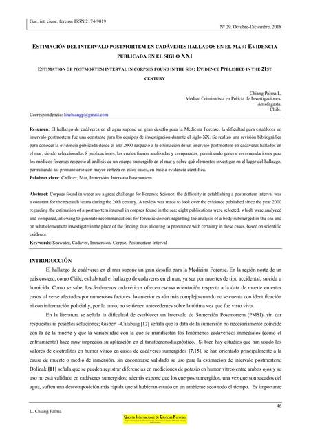 Estimación del Intervalo Postmortem en Cadáveres Humanos biologista13