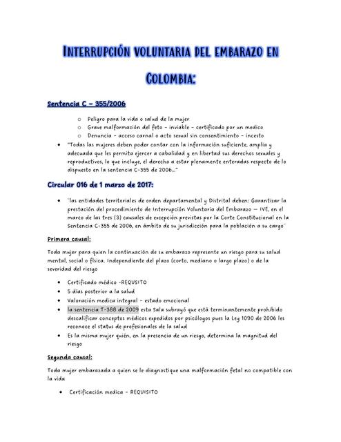 Interrupci N Voluntaria Del Embarazo En Colombia Aleja Huertas Udocz