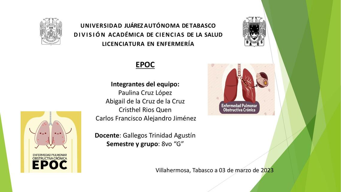 Enfermedad Pulmonar Obstructiva Cr Nica Cristhel Rios Quen Udocz