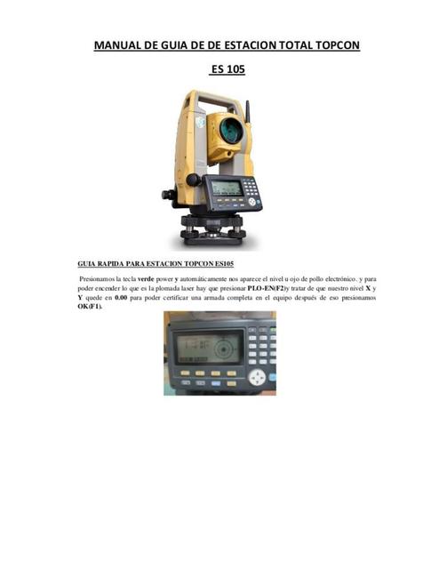 Manual Topcon Es Topografiaeingenieria Udocz