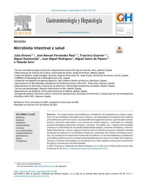 Microbiota Intestinal Y Salud Illari Angeles Udocz