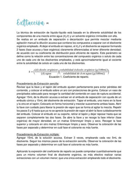 Comentario Extracci N Chemnotes By Dm Udocz