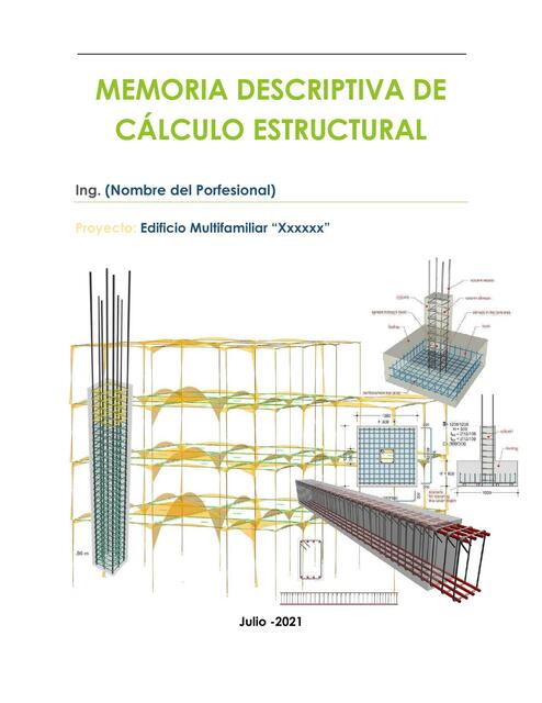 Guía De Memoria Descriptiva De Cálculo Estructural INGENIEROS LMI uDocz