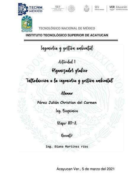 Introducci N A La Ingenier A Y Gesti N Ambiental Christian Del Carmen