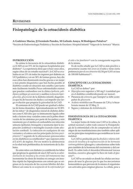 Fisiopatología de la Cetoacidosis Diabética MACARENA CONSTANZA uDocz