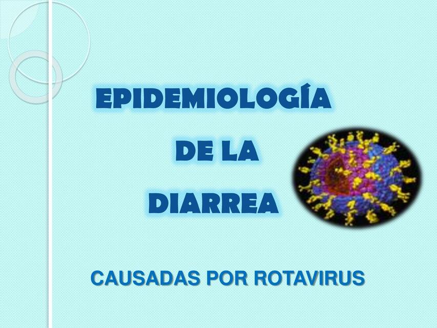 Epidemiologia De La Diarrea Causadas Por Rotavirus EPIDEMIOLOGIA