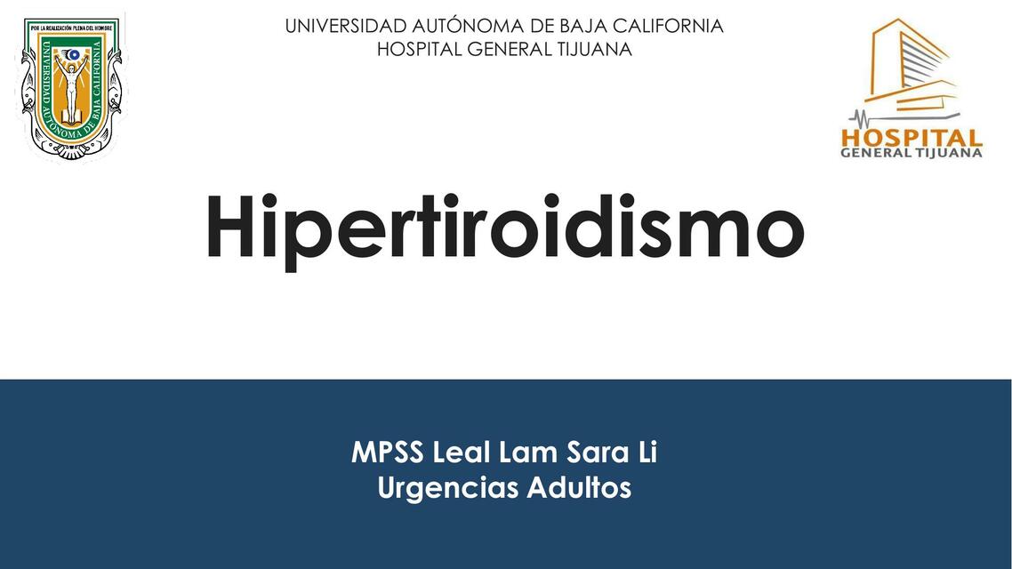 Hipertiroidismo Fernando De La Torre UDocz