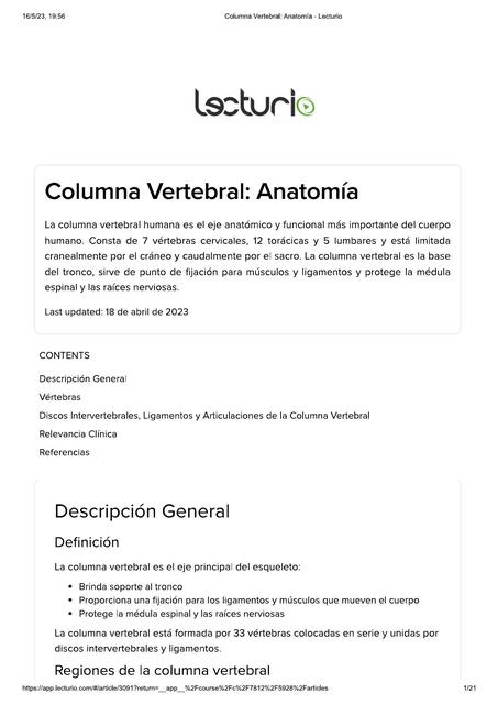 Columna Vertebral Cam Udocz