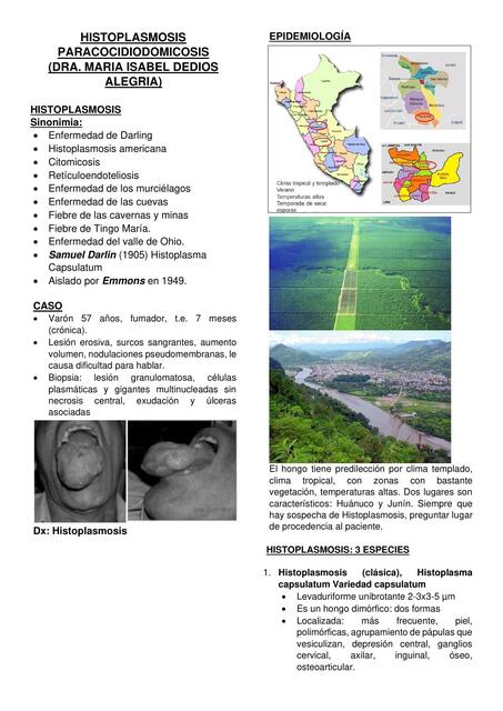 Histoplasmosis Paracocidiodomicosis Anggie UDocz