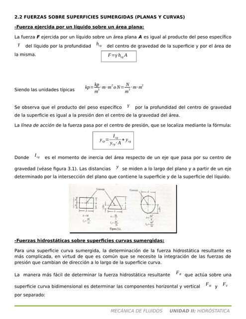 Fuerzas Sobre Superficies Sumergidas Jes S Udocz