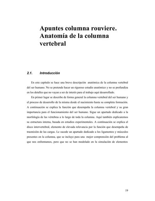 Apuntes columna rouviere Anatomía de la columna vertebral Medicina y