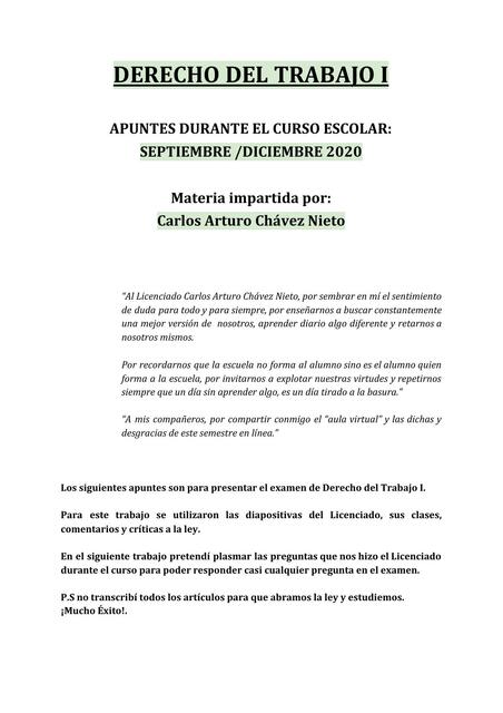 Derecho Del Trabajo Yudoc Org Udocz