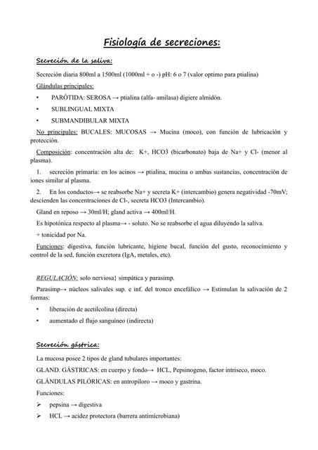 Fisiología de Secreciones Luisiana Goldy uDocz