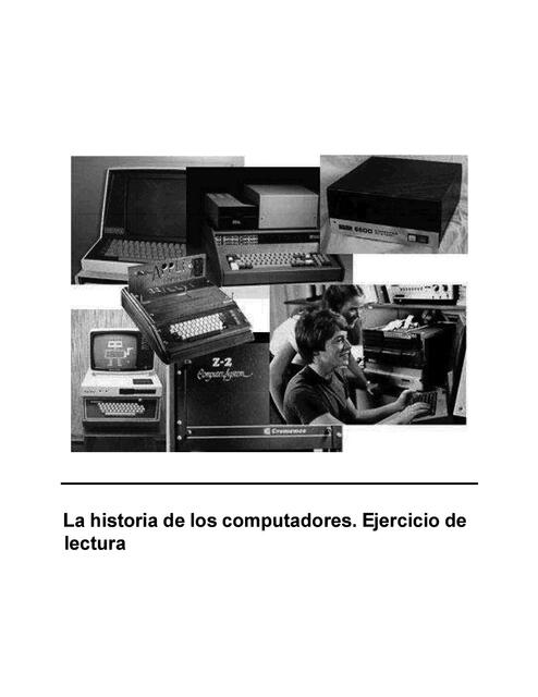 La Historia De Los Computadores Ejercicio De Lectura Historia