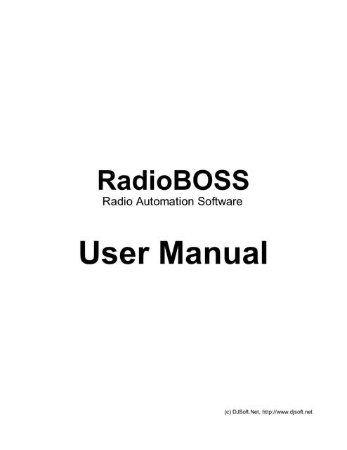 RadioBOSS UserManual Anna UDocz